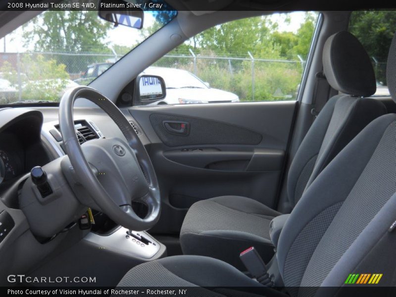 Platinum Silver / Gray 2008 Hyundai Tucson SE 4WD