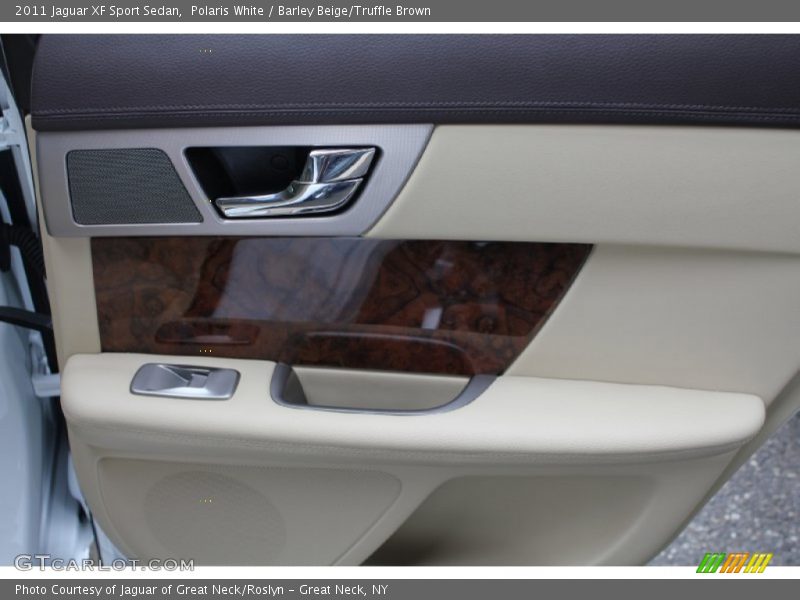 Polaris White / Barley Beige/Truffle Brown 2011 Jaguar XF Sport Sedan