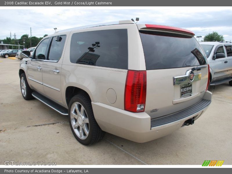 Gold Mist / Cocoa/Light Cashmere 2008 Cadillac Escalade ESV