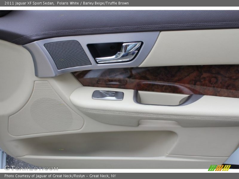 Polaris White / Barley Beige/Truffle Brown 2011 Jaguar XF Sport Sedan