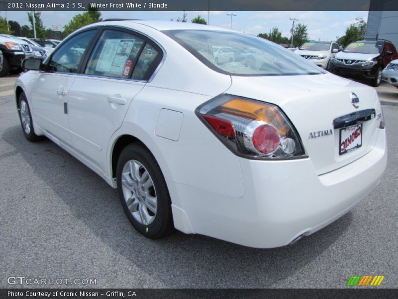 Winter Frost White / Blonde 2012 Nissan Altima 2.5 SL