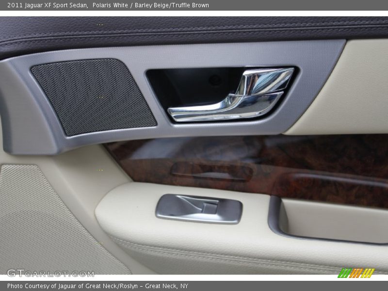 Polaris White / Barley Beige/Truffle Brown 2011 Jaguar XF Sport Sedan