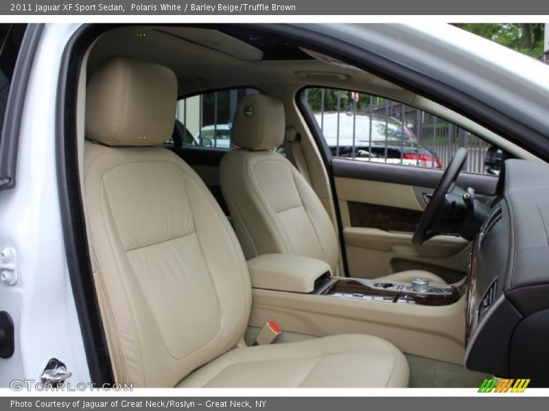 Polaris White / Barley Beige/Truffle Brown 2011 Jaguar XF Sport Sedan