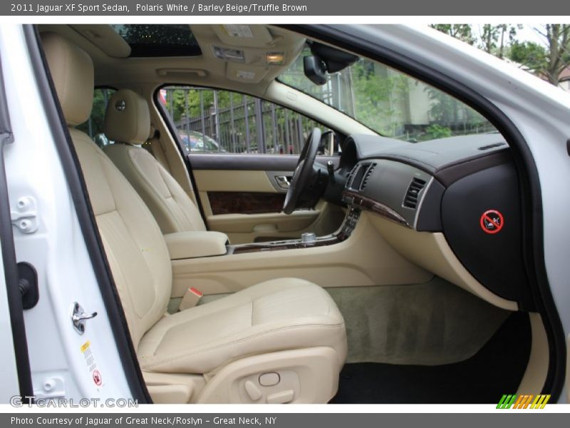 Polaris White / Barley Beige/Truffle Brown 2011 Jaguar XF Sport Sedan