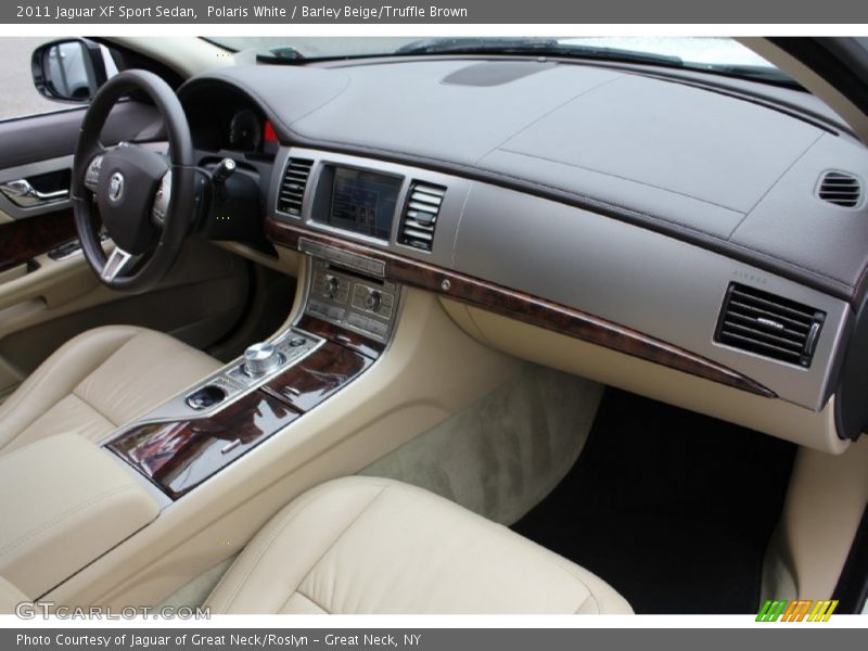 Polaris White / Barley Beige/Truffle Brown 2011 Jaguar XF Sport Sedan