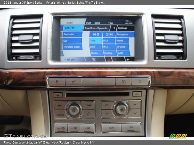 Polaris White / Barley Beige/Truffle Brown 2011 Jaguar XF Sport Sedan