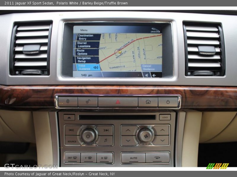 Polaris White / Barley Beige/Truffle Brown 2011 Jaguar XF Sport Sedan