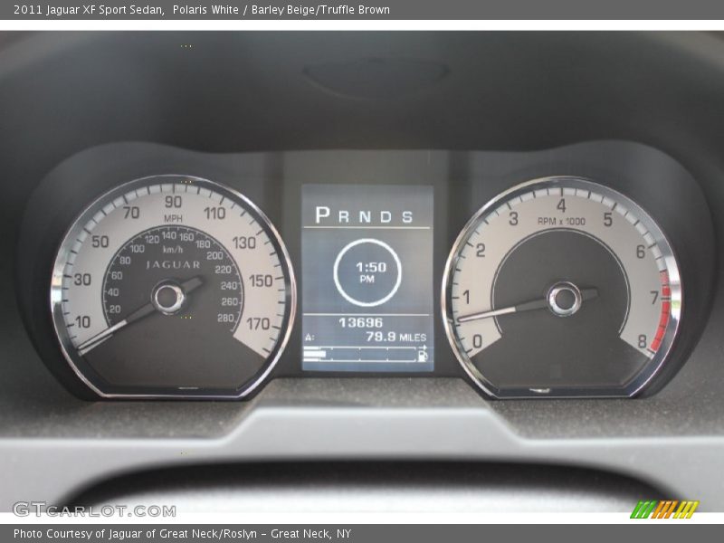 Polaris White / Barley Beige/Truffle Brown 2011 Jaguar XF Sport Sedan