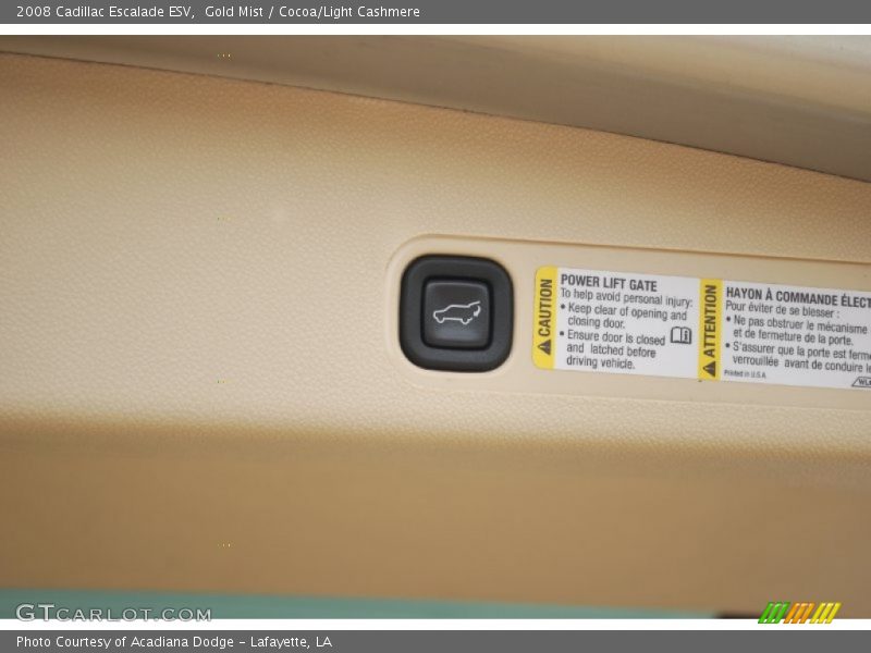Gold Mist / Cocoa/Light Cashmere 2008 Cadillac Escalade ESV