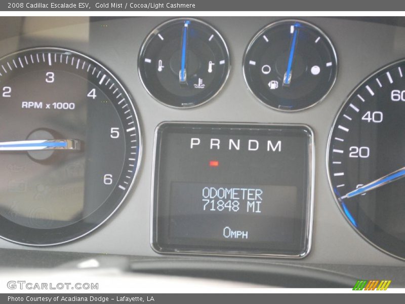 Gold Mist / Cocoa/Light Cashmere 2008 Cadillac Escalade ESV
