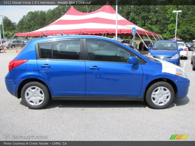 Metallic Blue / Charcoal 2011 Nissan Versa 1.8 S Hatchback