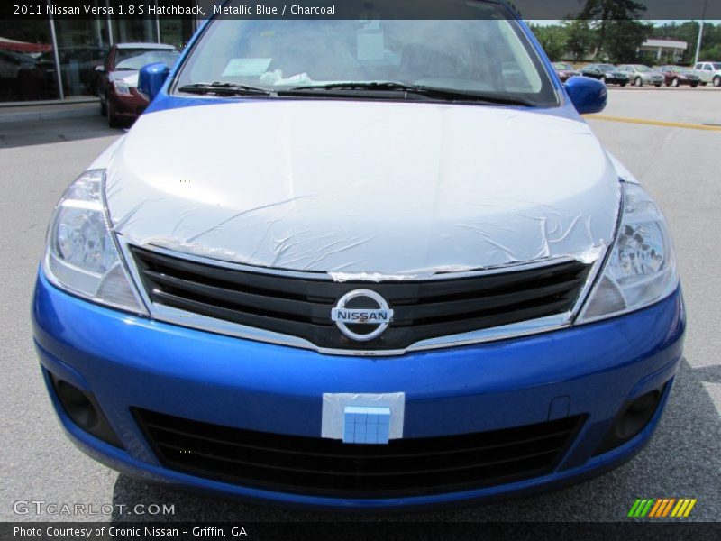 Metallic Blue / Charcoal 2011 Nissan Versa 1.8 S Hatchback