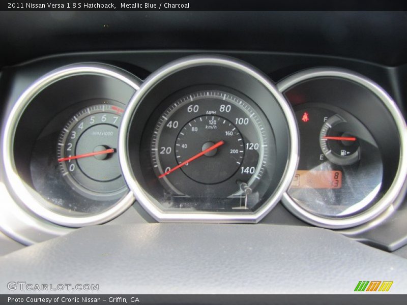 Metallic Blue / Charcoal 2011 Nissan Versa 1.8 S Hatchback