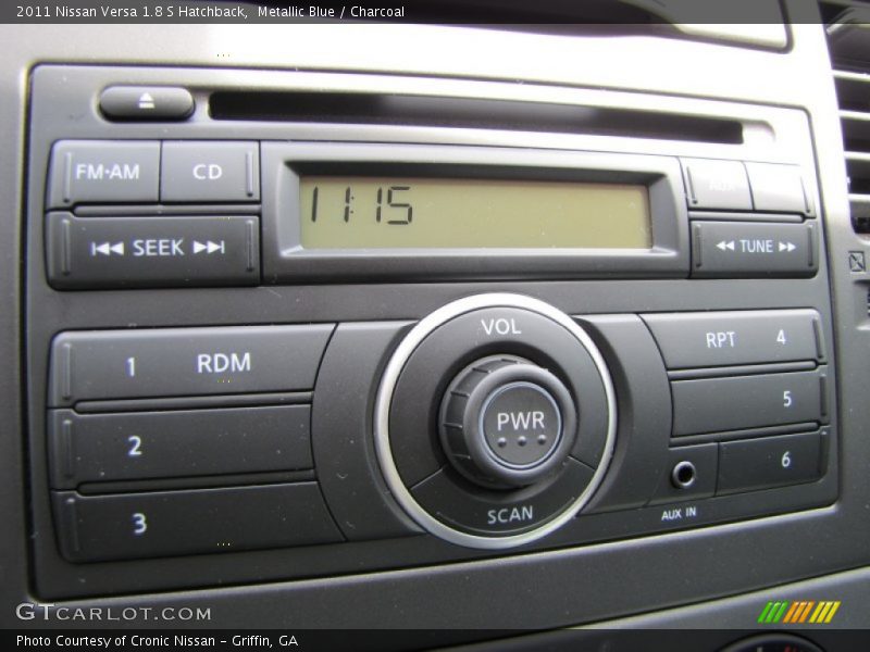 Metallic Blue / Charcoal 2011 Nissan Versa 1.8 S Hatchback
