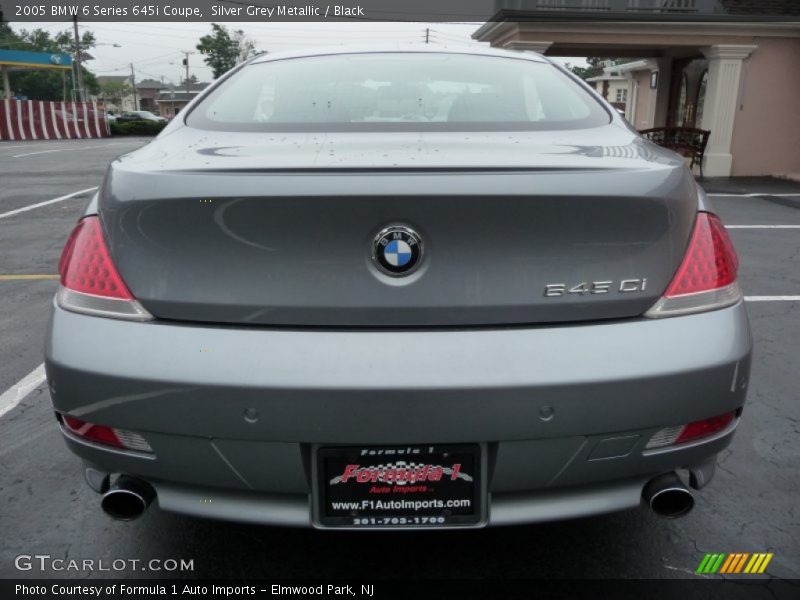 Silver Grey Metallic / Black 2005 BMW 6 Series 645i Coupe