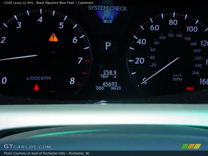 Black Sapphire Blue Pearl / Cashmere 2008 Lexus LS 460