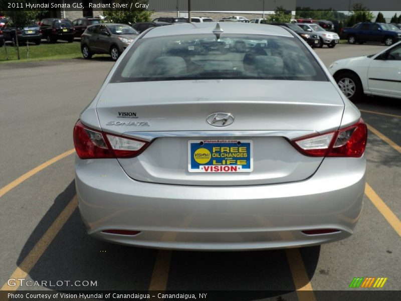 Radiant Silver / Gray 2011 Hyundai Sonata GLS