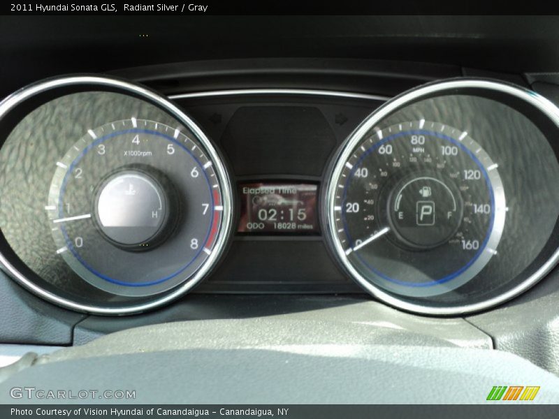 Radiant Silver / Gray 2011 Hyundai Sonata GLS