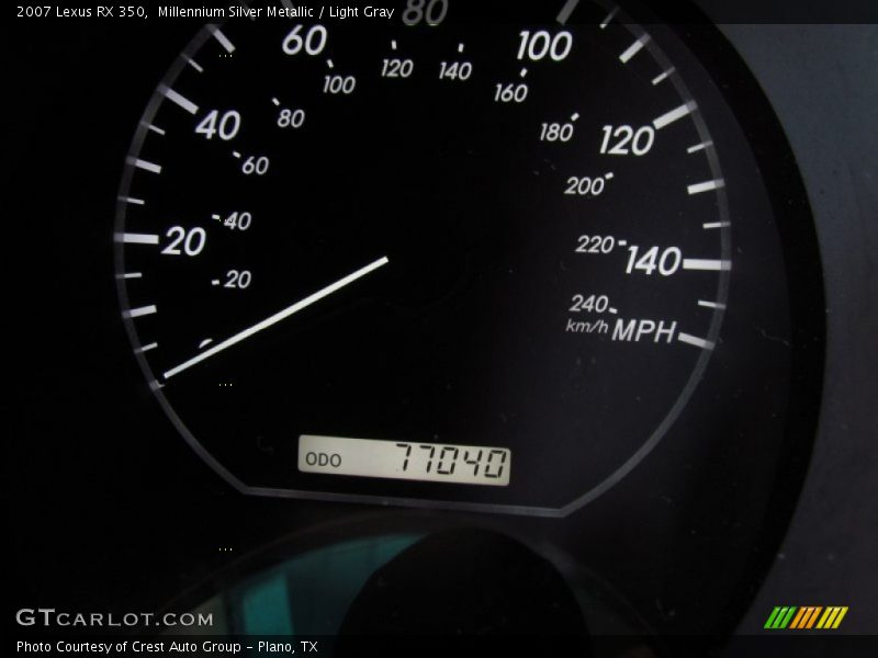 Millennium Silver Metallic / Light Gray 2007 Lexus RX 350