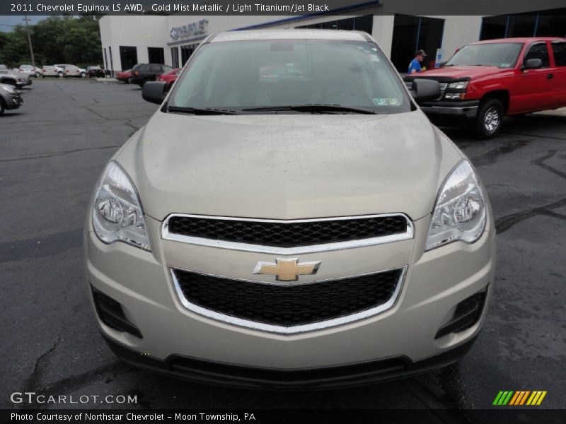 Gold Mist Metallic / Light Titanium/Jet Black 2011 Chevrolet Equinox LS AWD