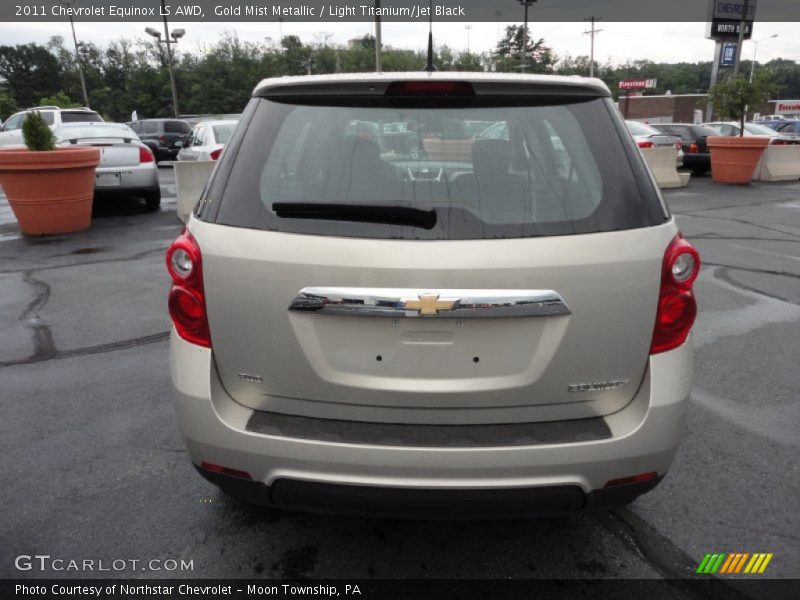Gold Mist Metallic / Light Titanium/Jet Black 2011 Chevrolet Equinox LS AWD