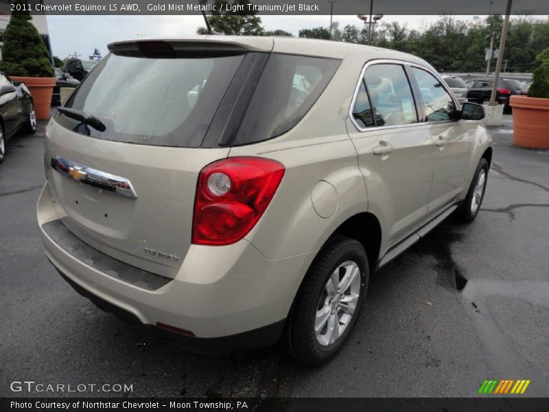 Gold Mist Metallic / Light Titanium/Jet Black 2011 Chevrolet Equinox LS AWD