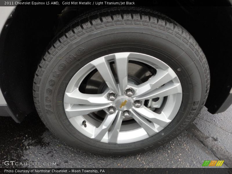 Gold Mist Metallic / Light Titanium/Jet Black 2011 Chevrolet Equinox LS AWD