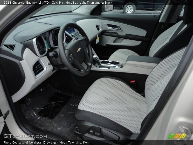 Gold Mist Metallic / Light Titanium/Jet Black 2011 Chevrolet Equinox LS AWD