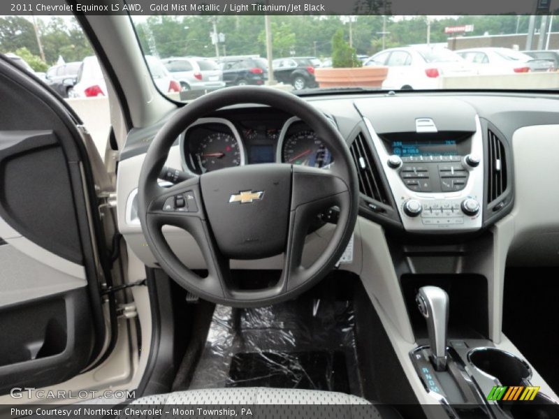Gold Mist Metallic / Light Titanium/Jet Black 2011 Chevrolet Equinox LS AWD