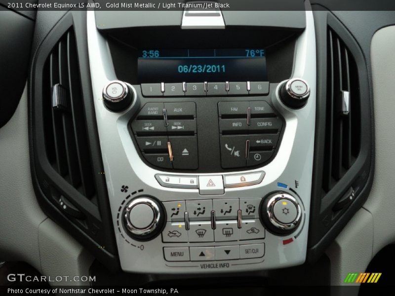 Gold Mist Metallic / Light Titanium/Jet Black 2011 Chevrolet Equinox LS AWD