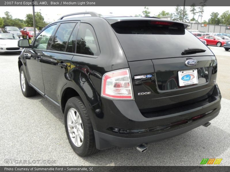 Black / Medium Light Stone 2007 Ford Edge SEL AWD