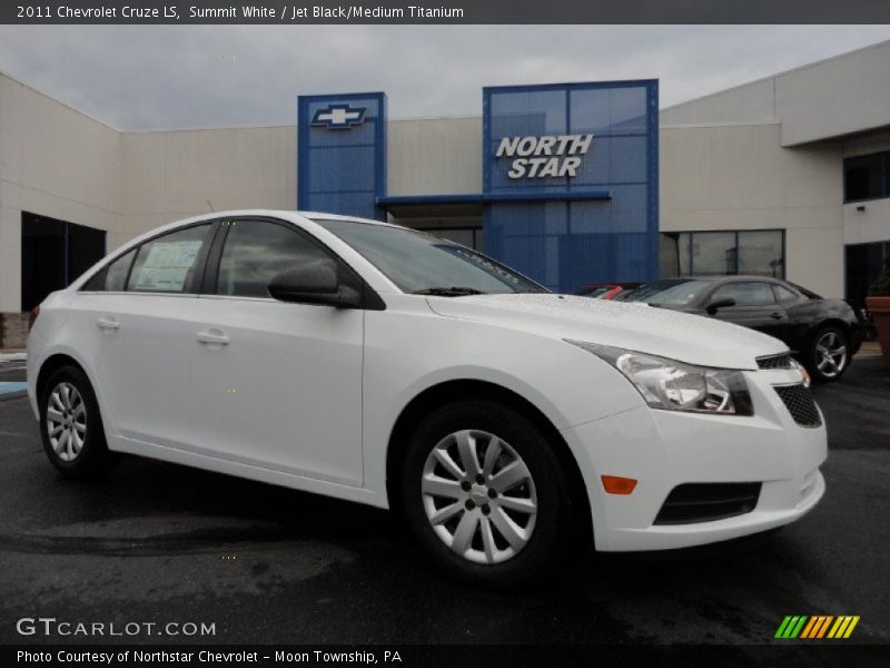 Summit White / Jet Black/Medium Titanium 2011 Chevrolet Cruze LS