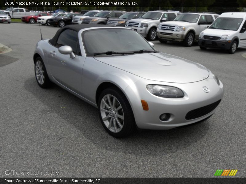 Sunlight Silver Metallic / Black 2008 Mazda MX-5 Miata Touring Roadster