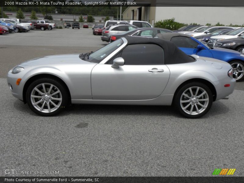 Sunlight Silver Metallic / Black 2008 Mazda MX-5 Miata Touring Roadster