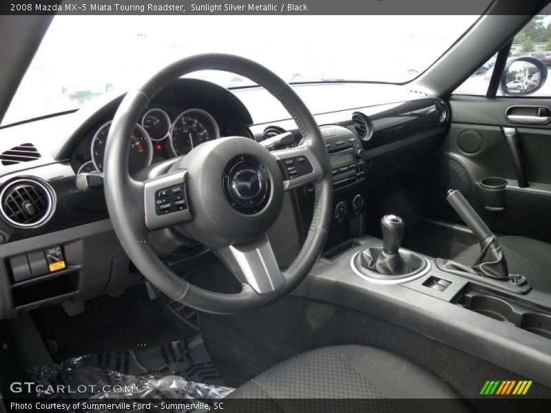 Sunlight Silver Metallic / Black 2008 Mazda MX-5 Miata Touring Roadster