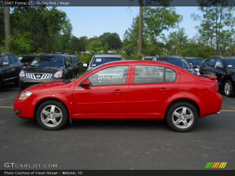 Victory Red / Beige 2007 Pontiac G5