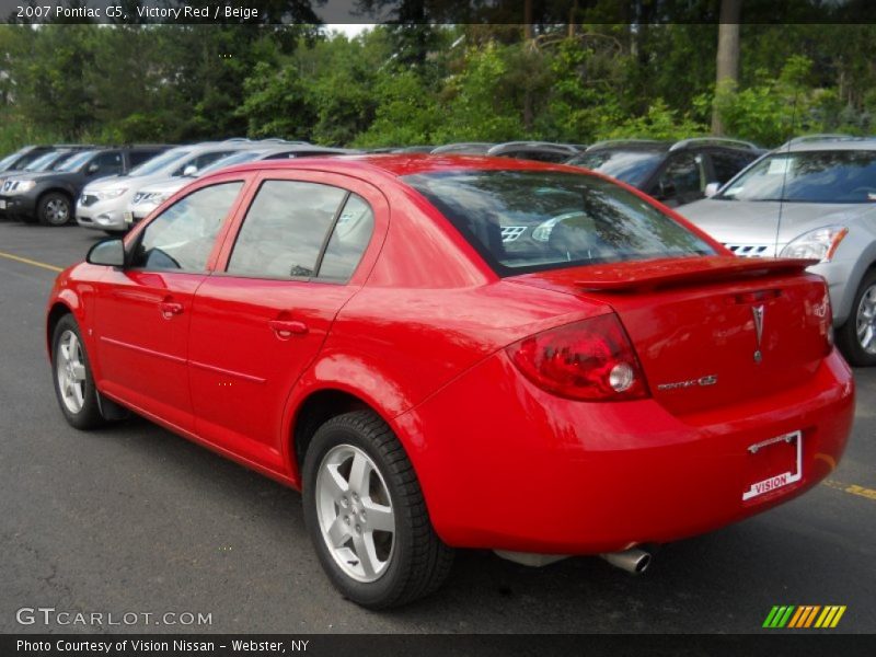 Victory Red / Beige 2007 Pontiac G5