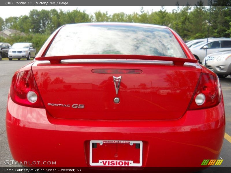 Victory Red / Beige 2007 Pontiac G5