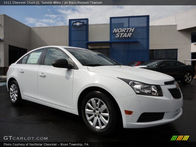 Summit White / Jet Black/Medium Titanium 2011 Chevrolet Cruze LS