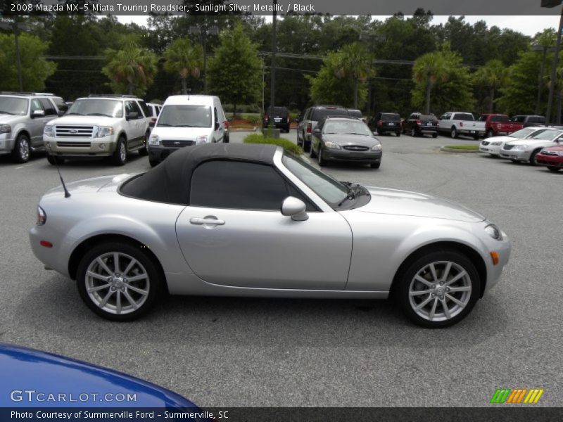 Sunlight Silver Metallic / Black 2008 Mazda MX-5 Miata Touring Roadster