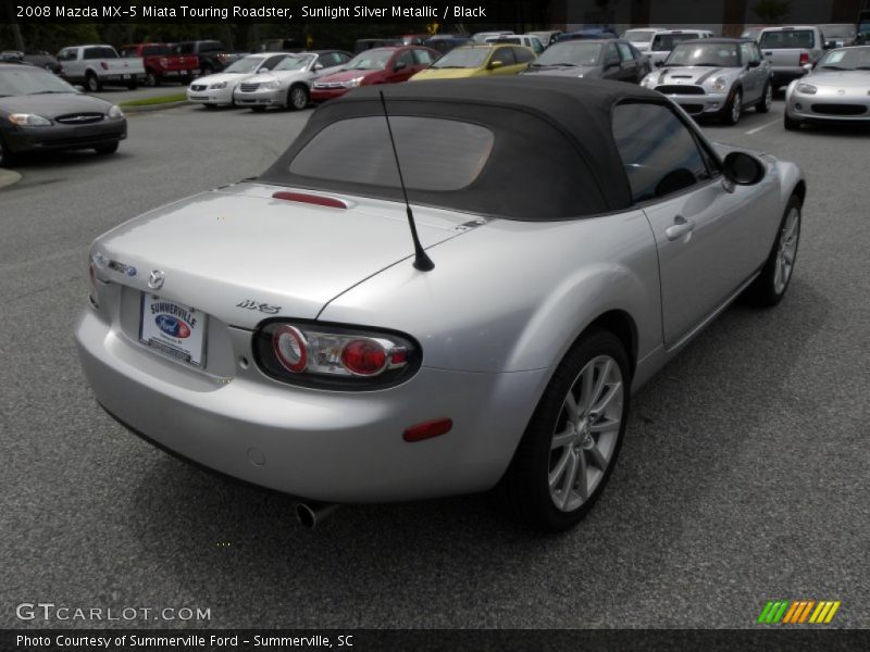 Sunlight Silver Metallic / Black 2008 Mazda MX-5 Miata Touring Roadster