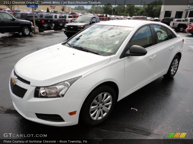 Summit White / Jet Black/Medium Titanium 2011 Chevrolet Cruze LS