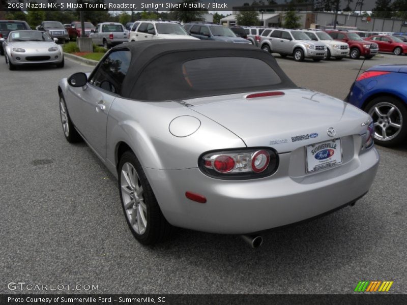 Sunlight Silver Metallic / Black 2008 Mazda MX-5 Miata Touring Roadster