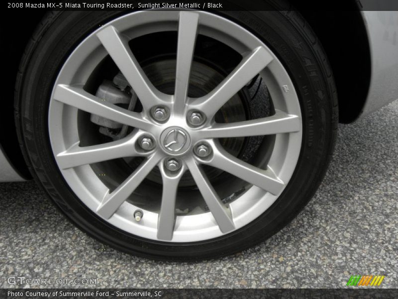 Sunlight Silver Metallic / Black 2008 Mazda MX-5 Miata Touring Roadster
