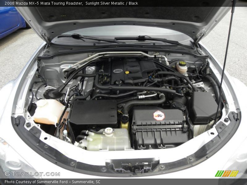 Sunlight Silver Metallic / Black 2008 Mazda MX-5 Miata Touring Roadster