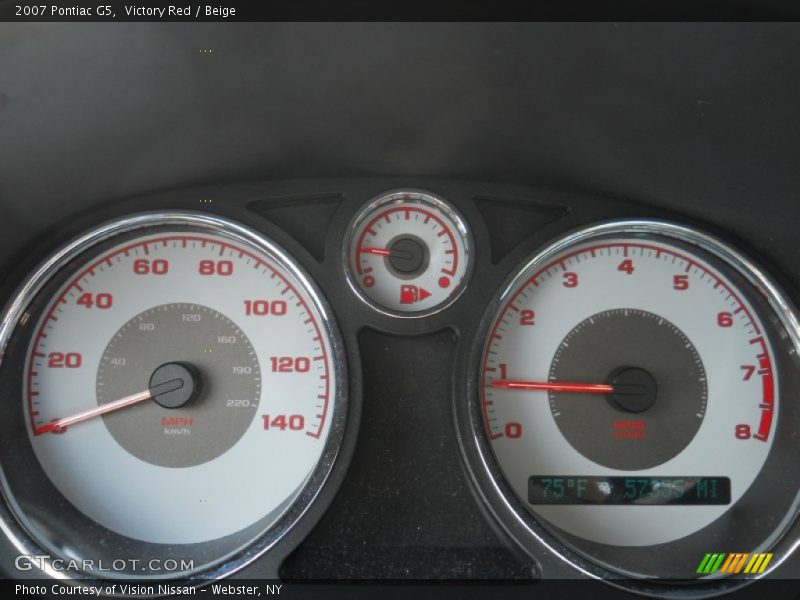 Victory Red / Beige 2007 Pontiac G5