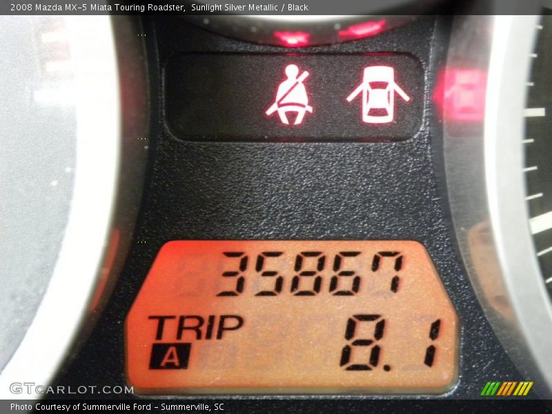 Sunlight Silver Metallic / Black 2008 Mazda MX-5 Miata Touring Roadster