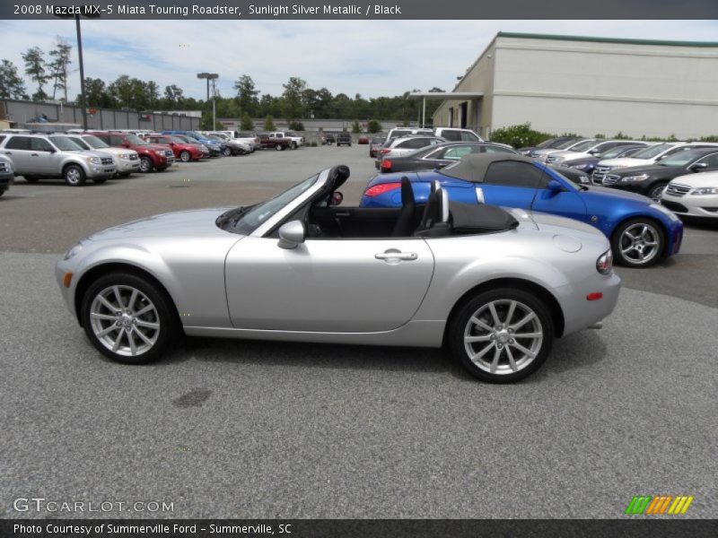 Sunlight Silver Metallic / Black 2008 Mazda MX-5 Miata Touring Roadster