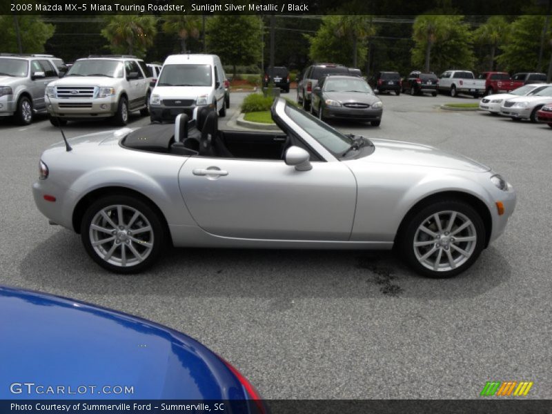 Sunlight Silver Metallic / Black 2008 Mazda MX-5 Miata Touring Roadster
