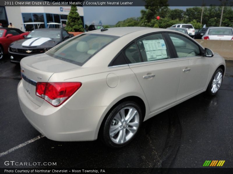 Gold Mist Metallic / Cocoa/Light Neutral Leather 2011 Chevrolet Cruze LTZ